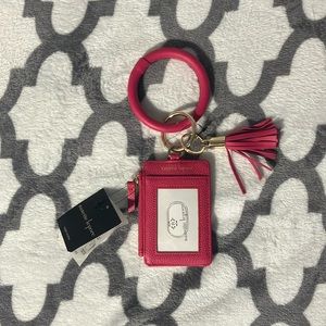 Nanette Lepore Hot Pink Bracelet Zip Card Case